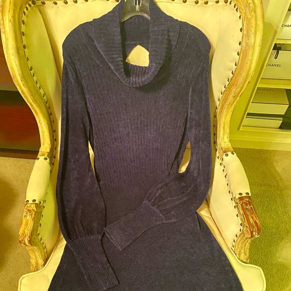 Free People velvet long sleeve turtleneck dress - Picture 2 of 13